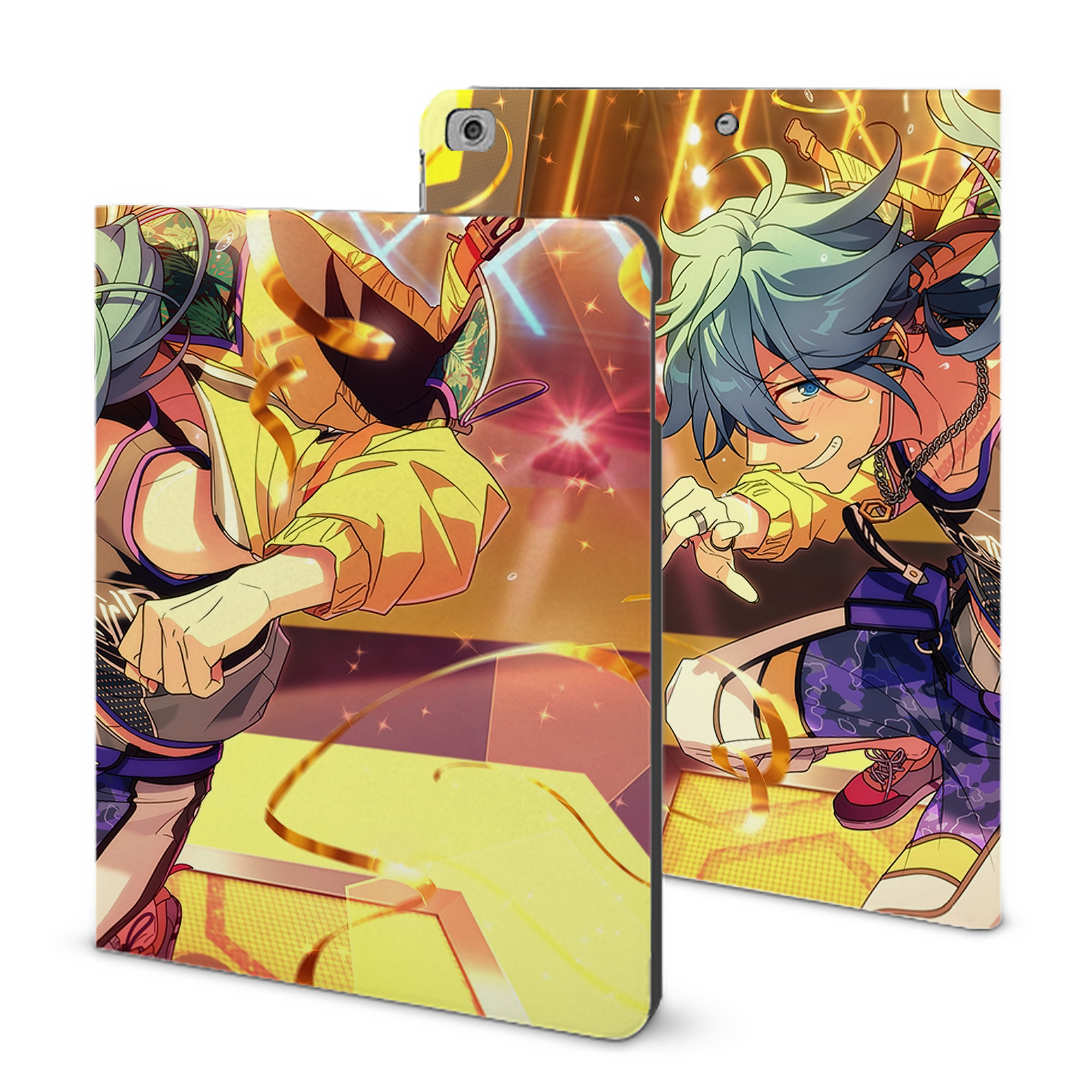 （画像用） あんさんぶるスターズ! Ensemble Stars IPad ケース ブック型 PUレザー TPU 耐衝撃 軽量 薄型 ペン収納なし 全面保護 IPad 各モデル対応